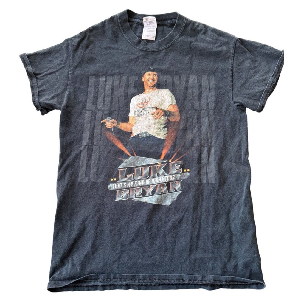 Luke Bryan Thats My Kind of Night Tour 2014 T-Shirt Small Black Country Music x1